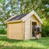 Niche pour Chien Exterieur en Bois – Maison Chien de Petit Race, Toit étanche, 76 x 99 x H80 cm, Taille S – Cabane Chien TIMBELA M401-1