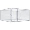 GuyAna Chenil extérieur pour Chiens Acier galvanisé 2x2x1 m,Cage pour Chien,Cage pour Chat,Chenil pour Chien