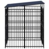 Susany Chenil Polyvalent pour Chiens Chenil d'extérieur avec Toit pour Chiens Acier 3,69 m²