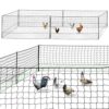 IDMarket – Kit clôture Filet à Poules 12 M avec Porte 6 piquets Double Pointe