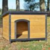 Niche Chien Bois pin Haute qualité avec Toit ouvrant Carlo- Idéal pour l'extérieur 3 Tailles au Choix (Carlo XL)