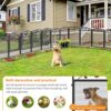 BingoPaw Parc Chien Intérieur XXL: Grand Enclos Chien Extérieur Pliable Caisse de Mise Bas avec Piquets de Fixation pour Chiens Chat Lapin 126x126x80cm